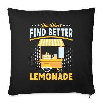 Sodas Dealer Lemon Juice Best Lemonade - Sofa pillowcase 17,3'' x 17,3'' (45 x 45 cm) - black - Front
