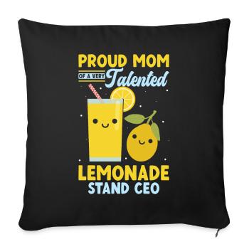 Proud Mom Très talentueux PDG de Lemonade Stand - Housse de coussin décorative 45 x 45 cm - noir - Devant
