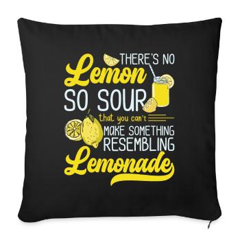 No Lemon Sour Resembling Lemonade Dealer - Sofa pillowcase 17,3'' x 17,3'' (45 x 45 cm) - black - Front