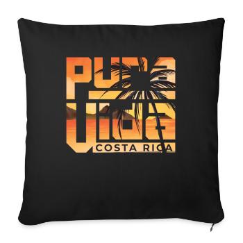 Pura Vida Costa Rica Lateinamerika Costa Ricaner - Sofakissenbezug 45 x 45 cm - Schwarz - Vorne