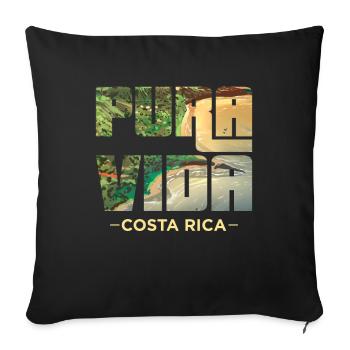 Pura Vida Costa Rica Lateinamerika Costa Ricaner - Sofakissenbezug 45 x 45 cm - Schwarz - Vorne