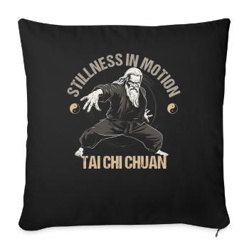 Taijiquan Stillness in Motion Tai Chi Chuan - Sofa pillowcase 17,3'' x 17,3'' (45 x 45 cm) - black - Front