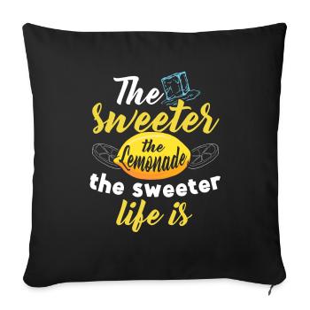 Limonade plus douce Sweeter Life Company - Housse de coussin décorative 45 x 45 cm - noir - Devant