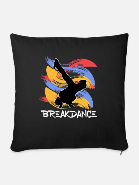 Breakdancing - Sofakissenbezug 45 x 45 cm - Schwarz