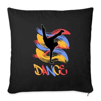 Breakdance - Housse de coussin décorative 45 x 45 cm - noir - Devant
