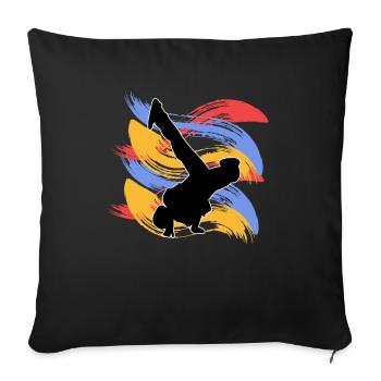 Breakdancing - Sofakissenbezug 45 x 45 cm - Schwarz - Vorne