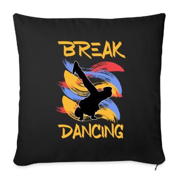Breakdancing - Sofakissenbezug 45 x 45 cm - Schwarz - Vorne
