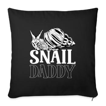 Snail Owner - Snail Daddy - Sofa pillowcase 17,3'' x 17,3'' (45 x 45 cm) - black - Front
