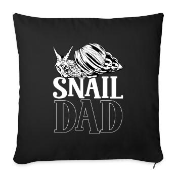 Snail Owner - Snail Daddy - Sofa pillowcase 17,3'' x 17,3'' (45 x 45 cm) - black - Front