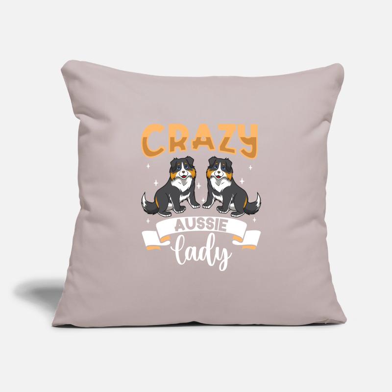 Crazy Aussie Lady - Australian Shepherd Sofakissenbezug 45 x 45 cm