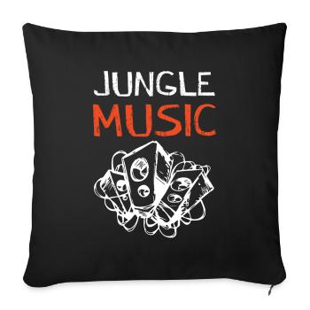 jungle musik - Sofakissenbezug 45 x 45 cm - Schwarz - Vorne