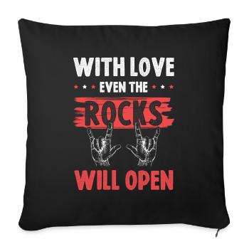 Rock - Housse de coussin décorative 45 x 45 cm - noir - Devant