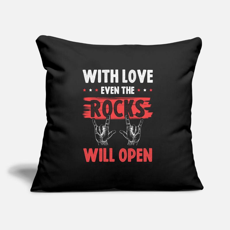 Rock Housse de coussin décorative 45 x 45 cm