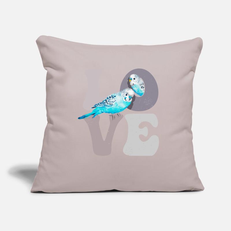 Perruche Perroquet Perruche AMOUR Housse de coussin décorative 45 x 45 cm