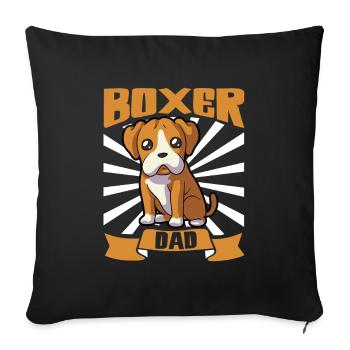 Boxer Dad - Boxer - Sofakissenbezug 45 x 45 cm - Schwarz - Vorne