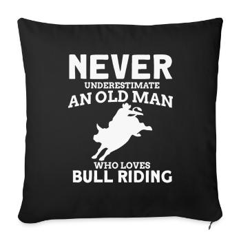 Rodéo - Housse de coussin décorative 45 x 45 cm - noir - Devant
