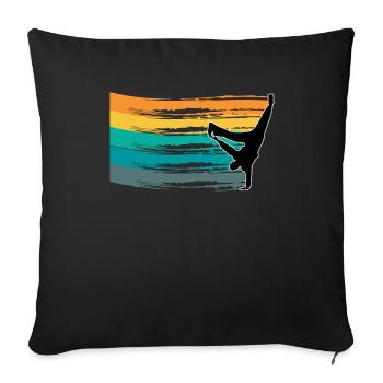 Hip-hop - Housse de coussin décorative 45 x 45 cm - noir - Devant