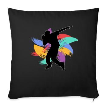 Hip Hop - Sofa pillowcase 17,3'' x 17,3'' (45 x 45 cm) - black - Front