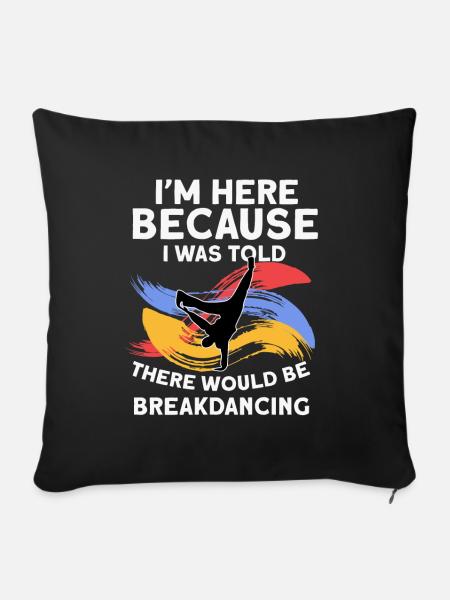 Breakdancing - Sofakissenbezug 45 x 45 cm - Schwarz