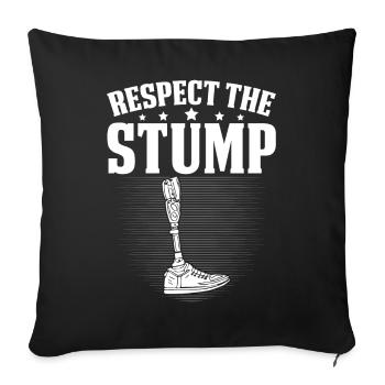 Funny prosthetic leg amputation amputation - Sofa pillowcase 17,3'' x 17,3'' (45 x 45 cm) - black - Front