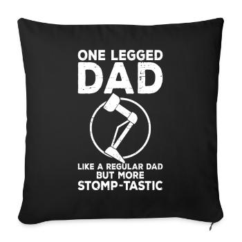 Prosthetic leg of amputees - Sofa pillowcase 17,3'' x 17,3'' (45 x 45 cm) - black - Front