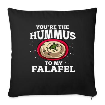 Houmous - Housse de coussin décorative 45 x 45 cm - noir - Devant