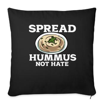 Houmous - Housse de coussin décorative 45 x 45 cm - noir - Devant