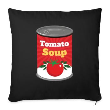 Tomato soup soup tomatoes vegetables - Sofa pillowcase 17,3'' x 17,3'' (45 x 45 cm) - black - Front