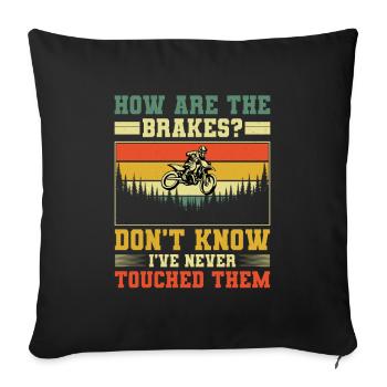 Retro Dirt Bike Motocross Cadeau Motocross Ride - Housse de coussin décorative 45 x 45 cm - noir - Devant