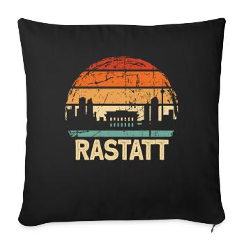 Rastatt - Sofakissenbezug 45 x 45 cm - Schwarz - Vorne
