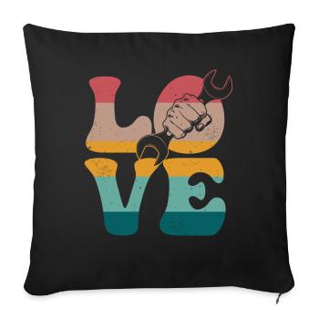 Mécanicien automobile Mécanicien automobile Mécanicien automobile L - Housse de coussin décorative 45 x 45 cm - noir - Devant