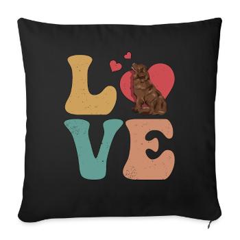 Chocolate Lab Hund Chocolate Labrador Retriever - Sofakissenbezug 45 x 45 cm - Schwarz - Vorne