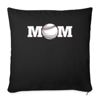 Baseball Baseball Mama - Sofakissenbezug 45 x 45 cm - Schwarz - Vorne