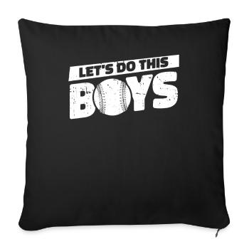 Baseball Baseball Mama Lets Do This Boys - Sofa pillowcase 17,3'' x 17,3'' (45 x 45 cm) - black - Front