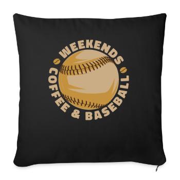 Baseball Baseball Mama - Sofakissenbezug 45 x 45 cm - Schwarz - Vorne