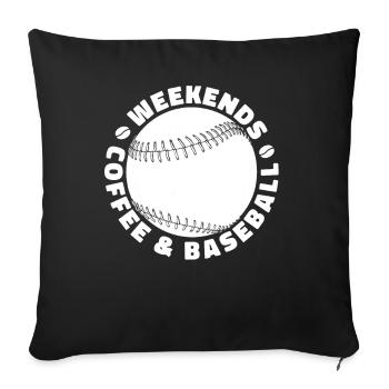 Baseball Baseball Mama - Sofakissenbezug 45 x 45 cm - Schwarz - Vorne