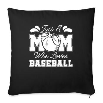 Baseball Baseball Mama - Sofakissenbezug 45 x 45 cm - Schwarz - Vorne