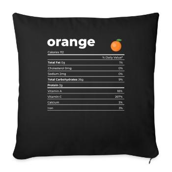 Nutrion Facts Orange - Sofa pillowcase 17,3'' x 17,3'' (45 x 45 cm) - black - Front