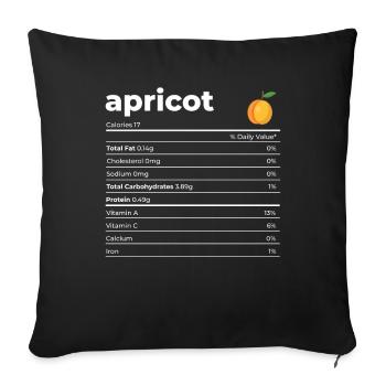 Nutrion Facts Apricot - Sofa pillowcase 17,3'' x 17,3'' (45 x 45 cm) - black - Front