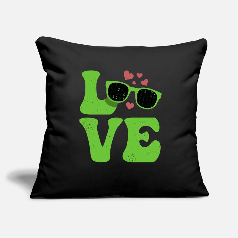 Codeur Programmeur LOVE Programmation Housse de coussin décorative 45 x 45 cm