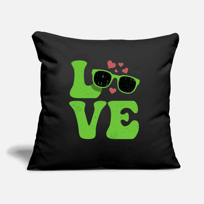 Codeur Programmeur LOVE Programmation Housse de coussin décorative 45 x 45 cm