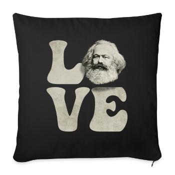 Communism Communist Socialist Socialism - Sofa pillowcase 17,3'' x 17,3'' (45 x 45 cm) - black - Front