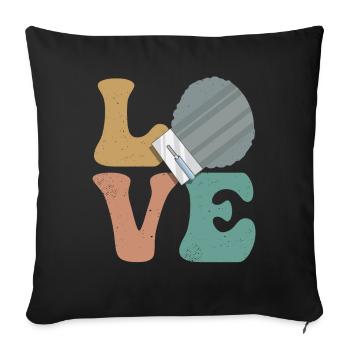 Concrete Paver Cement Mixer - Sofa pillowcase 17,3'' x 17,3'' (45 x 45 cm) - black - Front