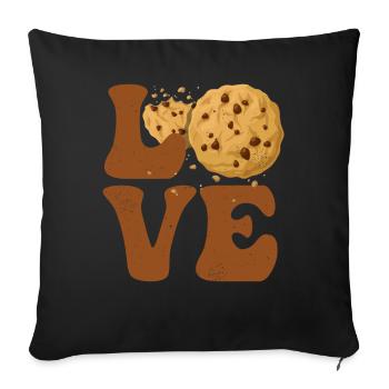 Cookie Scout Scouting Cookie Vendeur AMOUR - Housse de coussin décorative 45 x 45 cm - noir - Devant