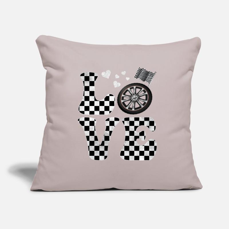 Course de dragsters Drag Race LOVE Housse de coussin décorative 45 x 45 cm