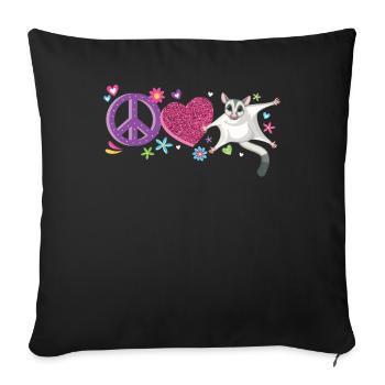 Birthday Girl in 1 Sugar Glider - Sofa pillowcase 17,3'' x 17,3'' (45 x 45 cm) - black - Front