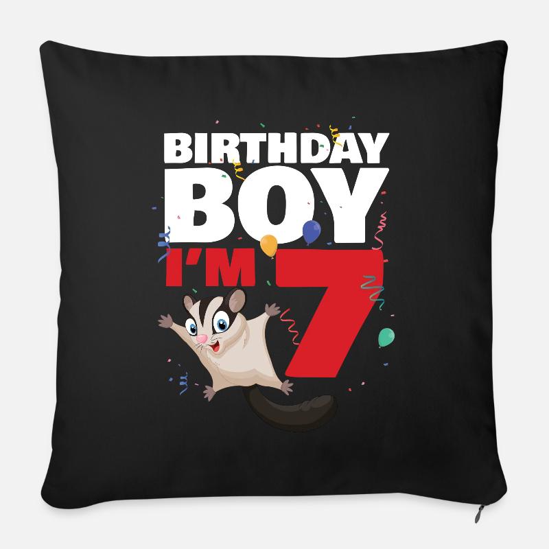 Geburtstagskind Im 8 Sugar Glider - Sofakissenbezug 45 x 45 cm - Schwarz