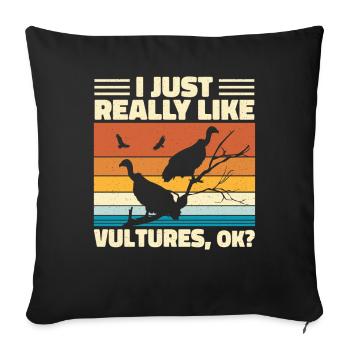 My soul animal is a vulture - Sofa pillowcase 17,3'' x 17,3'' (45 x 45 cm) - black - Front
