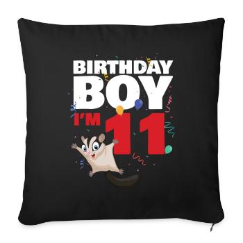 Birthday Girl in 12 Sugar Glider - Sofa pillowcase 17,3'' x 17,3'' (45 x 45 cm) - black - Front