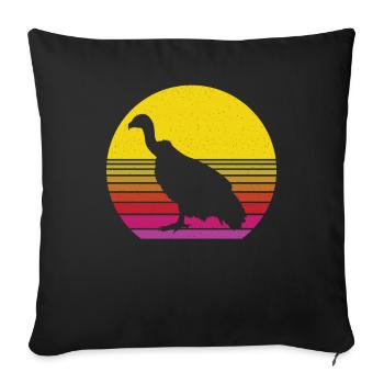 I just really like vultures - Sofa pillowcase 17,3'' x 17,3'' (45 x 45 cm) - black - Front